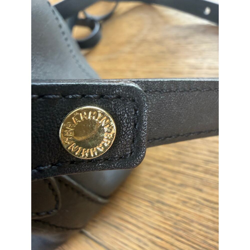 Brahmin Black Leather Crossbody with gold hardware and zipper closure - Picture 13 of 16